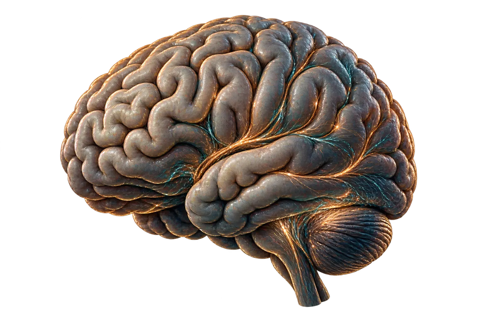 Representación tridimensional de un cerebro humano, portada del atlas